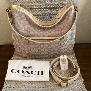 Coach Soft Tabby signature jacquard hobo handbag crossbody